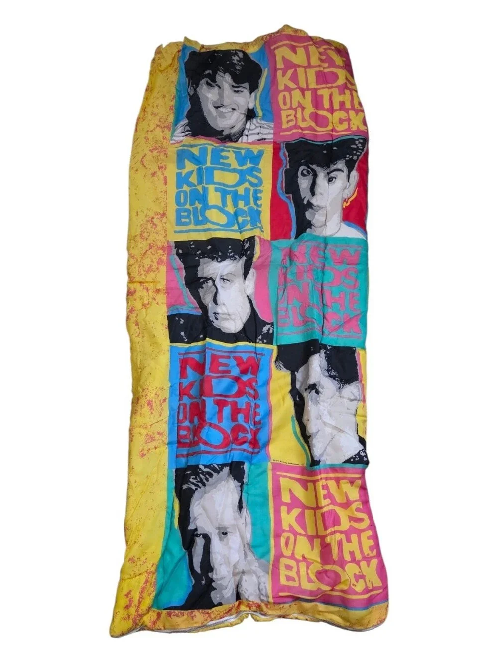 New Kids on the Block vintage 1990 teen sleeping bag VGUC - Picture 8 of 9